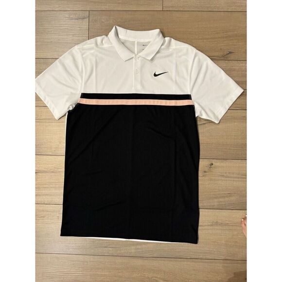 New Nike Mens’s Victory Color Block Dri-FIT Polo Shirt S Small Black Golf - Picture 1 of 1
